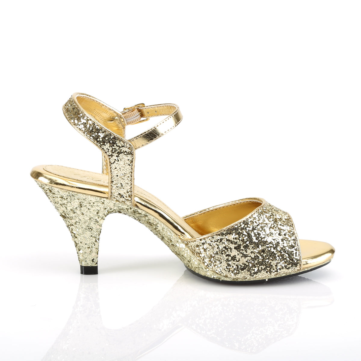 Fabulicious Sandalias para mujer BELLE-309g Gold Glitter / Gold Glitter