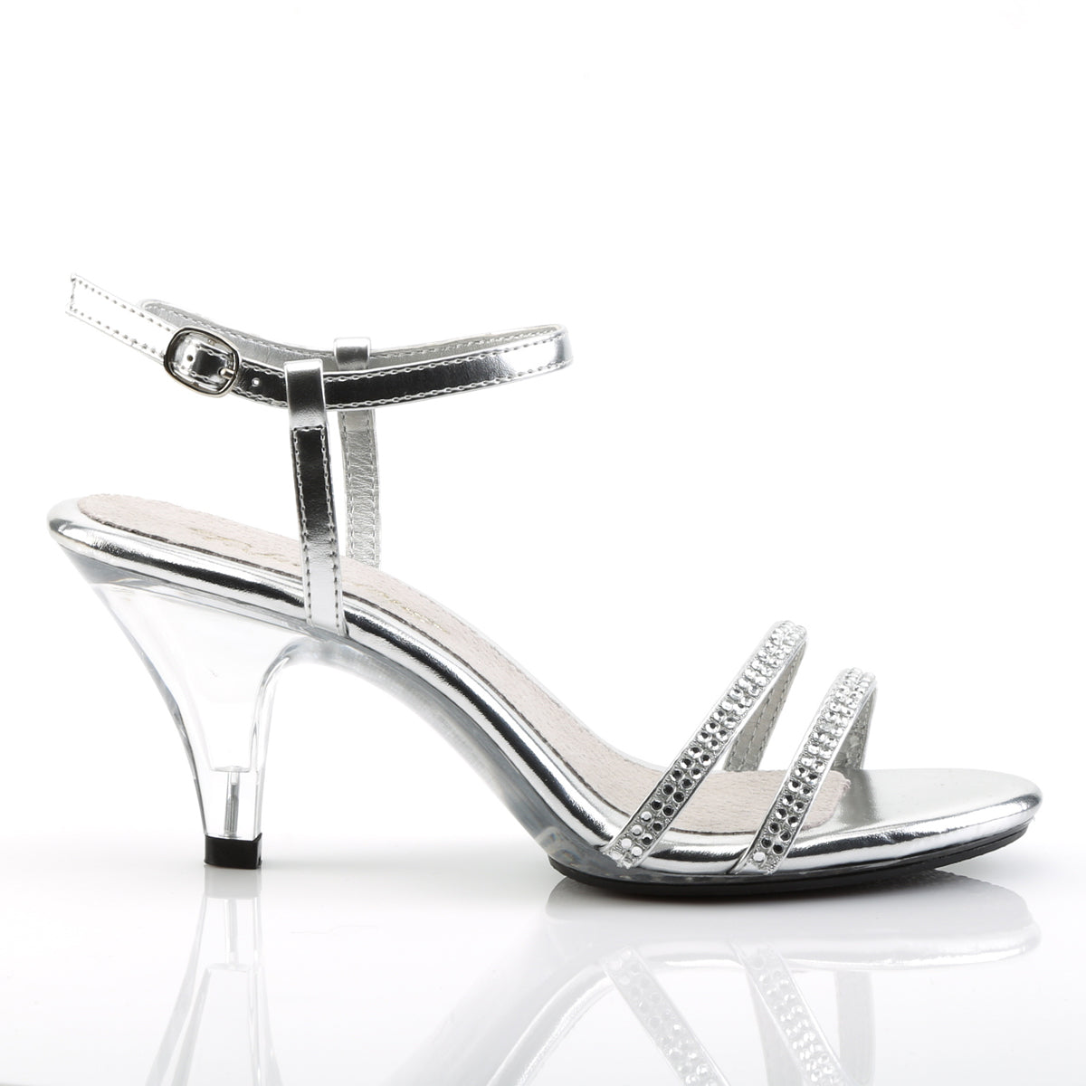 Fabulicious Sandalias para mujer BELLE-316 SLV Metallic PU / CLR