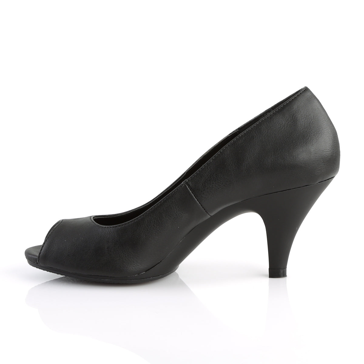 Fabulicious Womens Sandals BELLE-362 Blk Faux Leather/Blk Matte