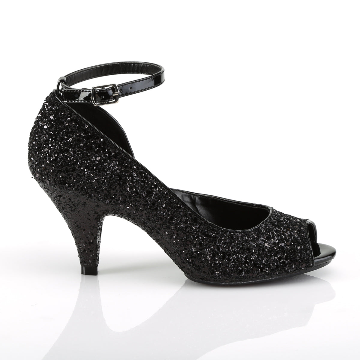 Fabulicious Sandalias para mujer BELLE-381g Blk brillo / brillo blk