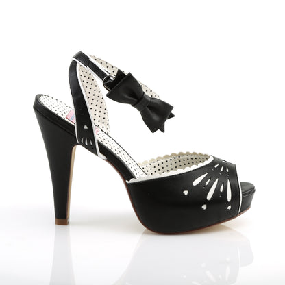Pin Up Couture Womens Pumps BETTIE-01 Blk Faux Leather