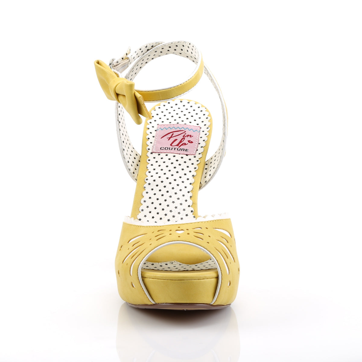 Pin Up Couture Bombas para mujer BETTIE-01 Cuero Faux Amarillo