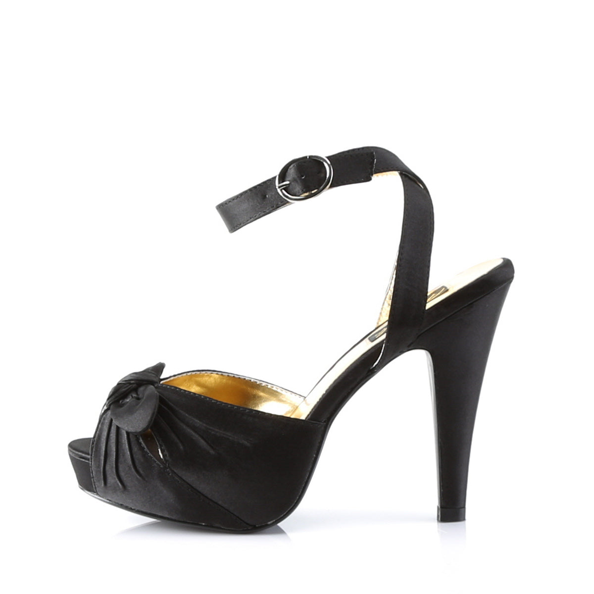 Pin Up Couture Womens Pumps BETTIE-04 Blk Satin