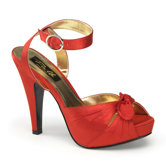 Pin Up Couture Bombas para mujer BETTIE-04 satinado rojo