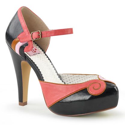Pin Up Couture Bombas para mujer BETTIE-17 cuero de imitación de coral-blk