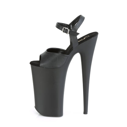 Pleaser Sandalias para mujer BEYOND-009 Blk Faux Cuero / Blk Matte