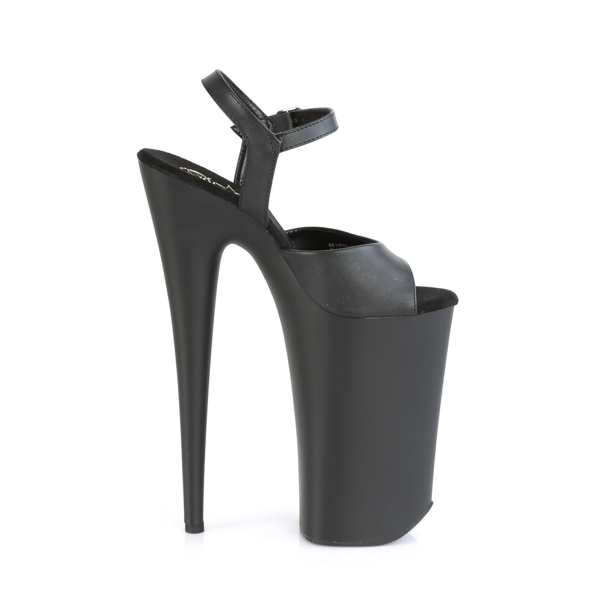 Pleaser Sandalias para mujer BEYOND-009 Blk Faux Cuero / Blk Matte