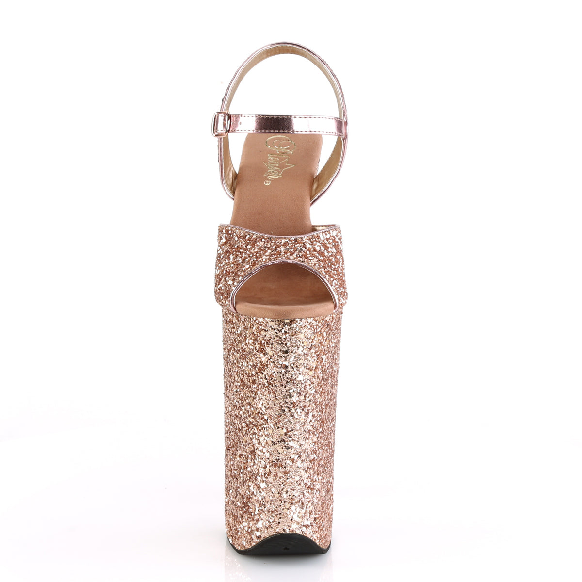 Pleaser Sandalias para mujer BEYOND-010lg brillo de oro rosa / oro rosa brillo