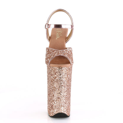 Pleaser Sandalias para mujer BEYOND-010lg brillo de oro rosa / oro rosa brillo