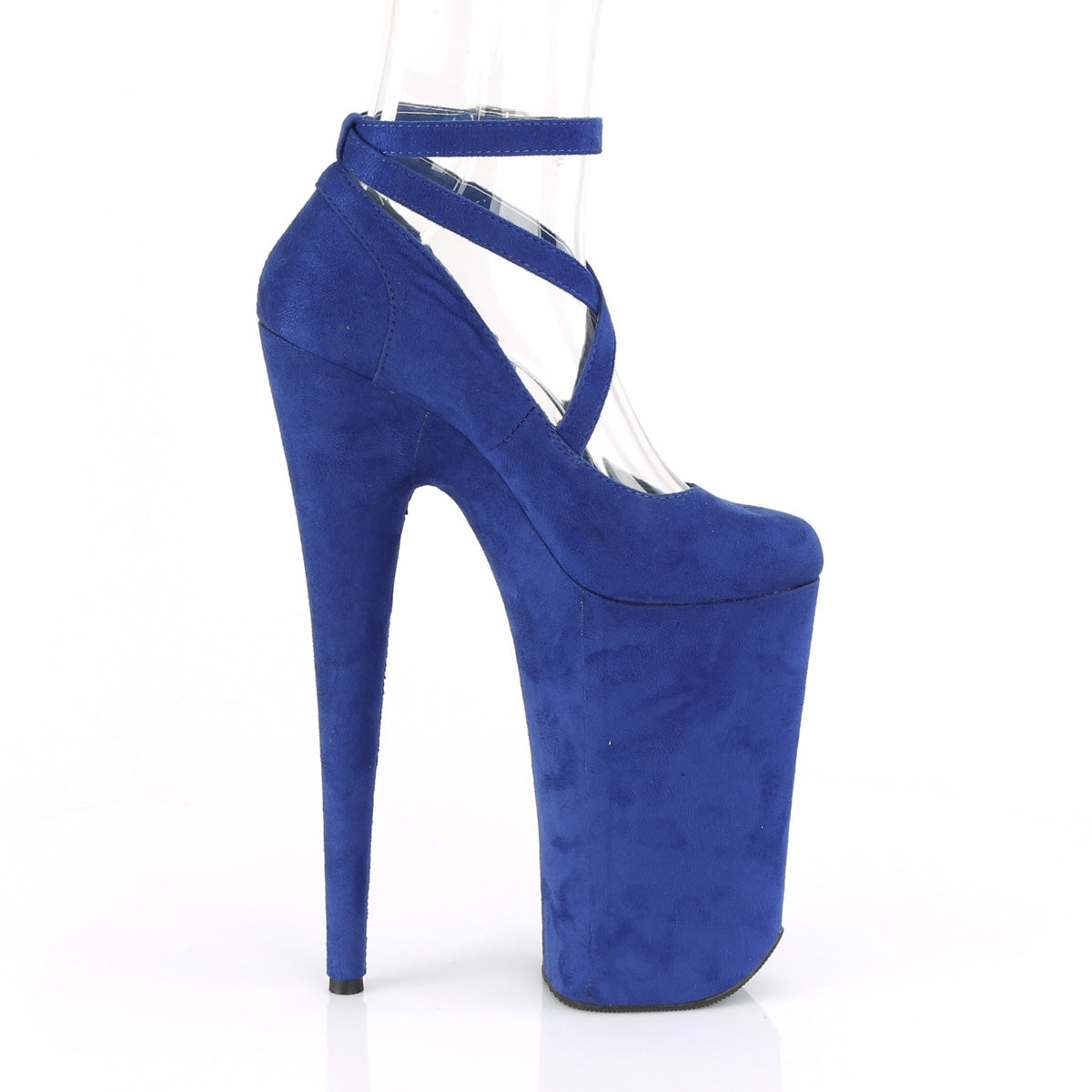 Pleaser Sandalias para mujer BEYOND-087FS Royal Blue F. Suede / Royal Blue F.Suede