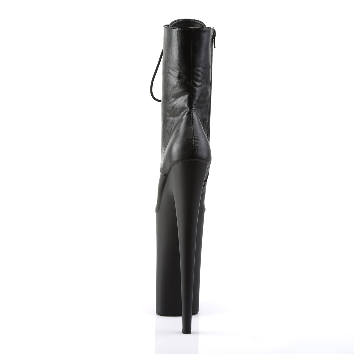 Pleaser Womens Ankle Boots BEYOND-1020 Blk Faux Leather/Blk Matte