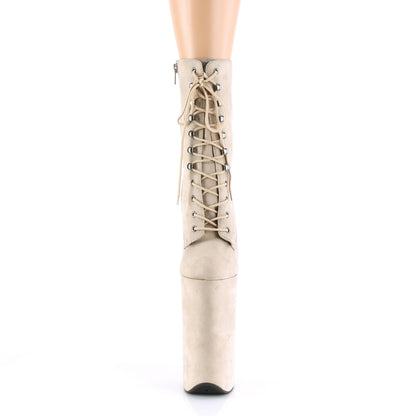 Pleaser Botas de tobillo para mujer BEYOND-1020FS Beige Faux Suede / Beige Faux Suda