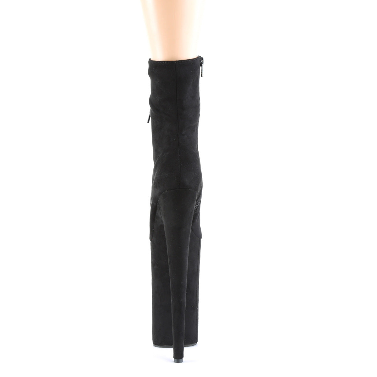Pleaser Womens Ankle Boots BEYOND-1020FS Blk Faux Suede/Blk Faux Suede