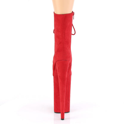 Pleaser Botas de tobillo para mujer BEYOND-1020FS Red Faux Suda / Red Faux Suede