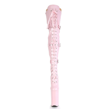 Pleaser Botas de mujer BEYOND-3028 B. PAT / b de estiramiento rosa. Rosa