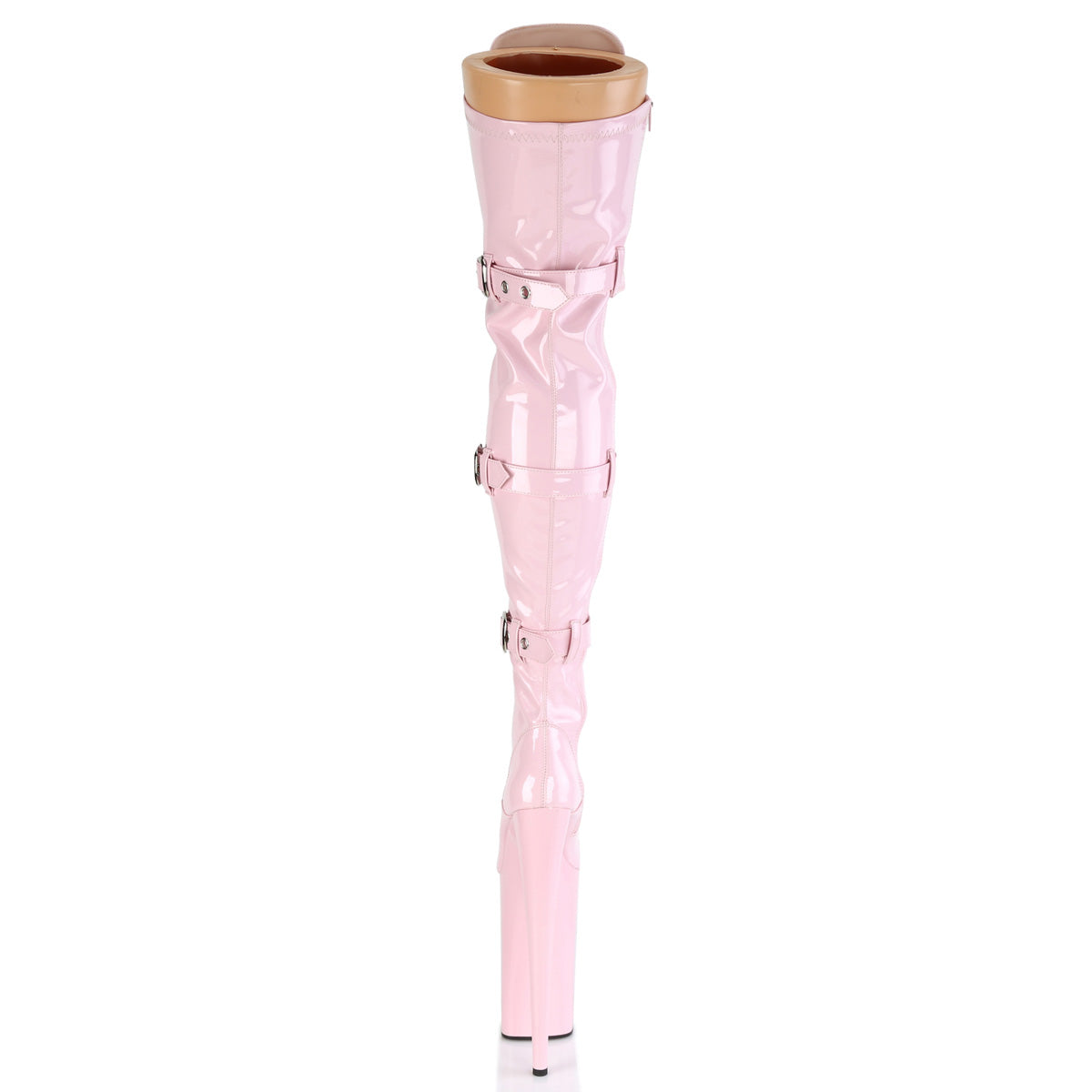 Pleaser Botas de mujer BEYOND-3028 B. PAT / b de estiramiento rosa. Rosa