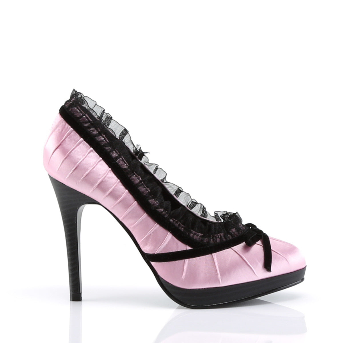Pin Up Couture Bombas para mujer BLISS-38 rosa-blk satin