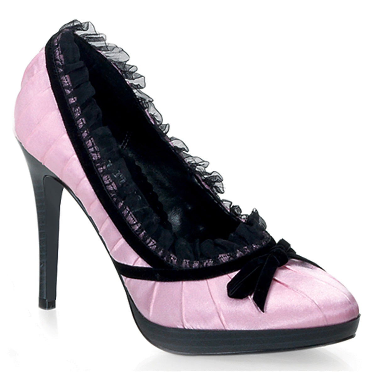 Pin Up Couture Bombas para mujer BLISS-38 rosa-blk satin