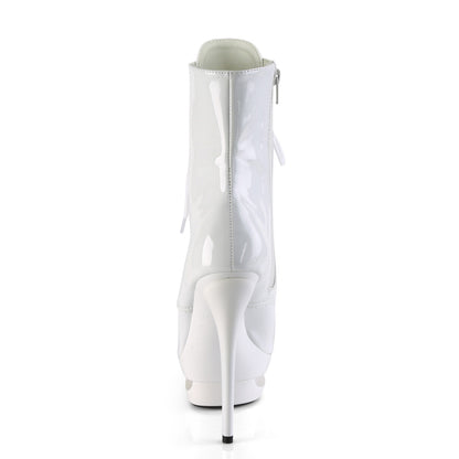 Pleaser Womens Ankle Boots BLONDIE-R-1020 Wht Pat/Wht