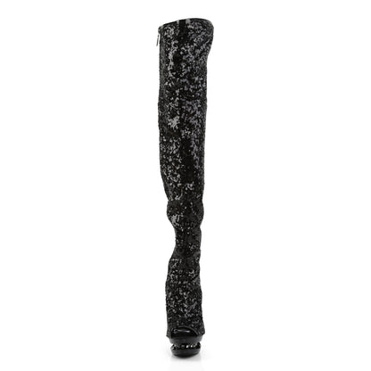 Pleaser Botas de mujer BLONDIE-R-3011 BLK LETINS / BLK