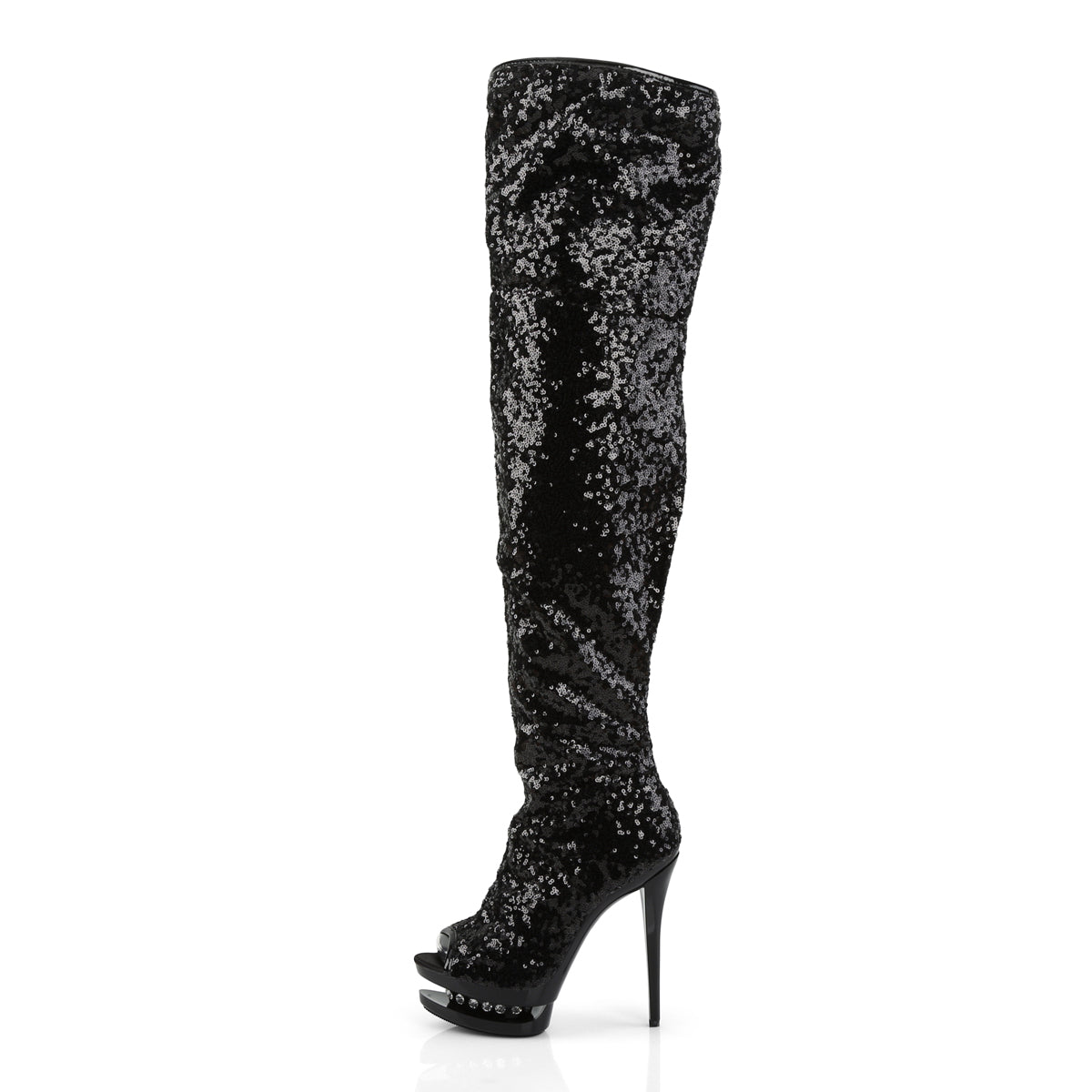Pleaser Botas de mujer BLONDIE-R-3011 BLK LETINS / BLK
