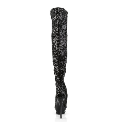Pleaser Botas de mujer BLONDIE-R-3011 BLK LETINS / BLK
