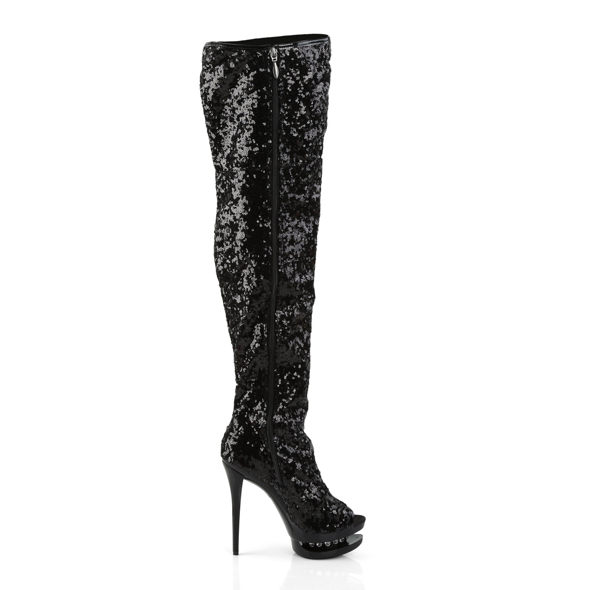 Pleaser Botas de mujer BLONDIE-R-3011 BLK LETINS / BLK
