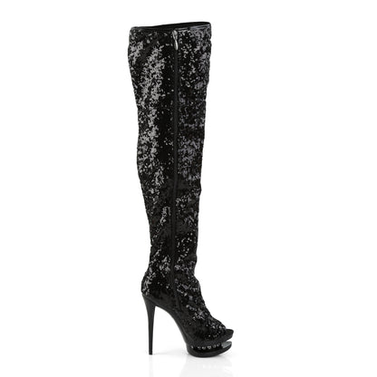 Pleaser Botas de mujer BLONDIE-R-3011 BLK LETINS / BLK
