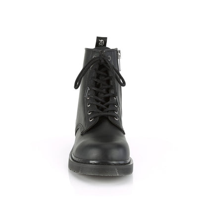 DemoniaCult Botas para hombre BOLT-100 BLK de cuero vegano