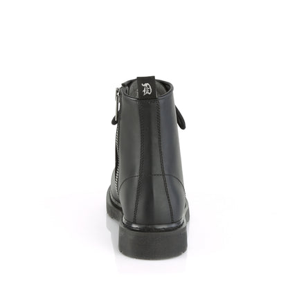 DemoniaCult Botas para hombre BOLT-100 BLK de cuero vegano