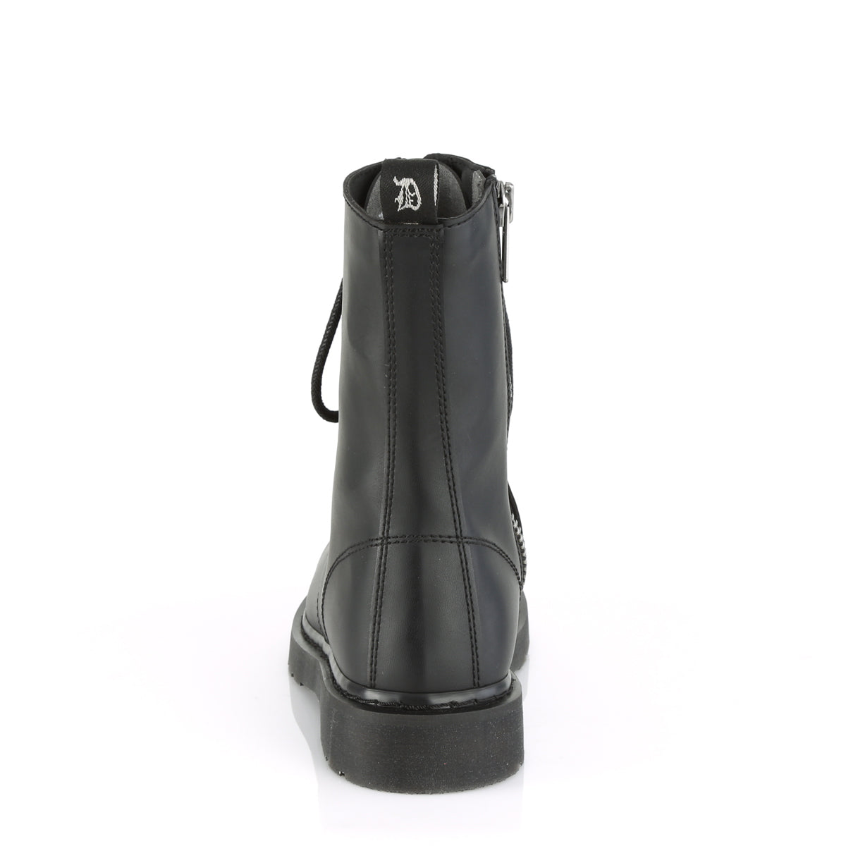 DemoniaCult Botas para hombre BOLT-200 Blk Leather Vegan