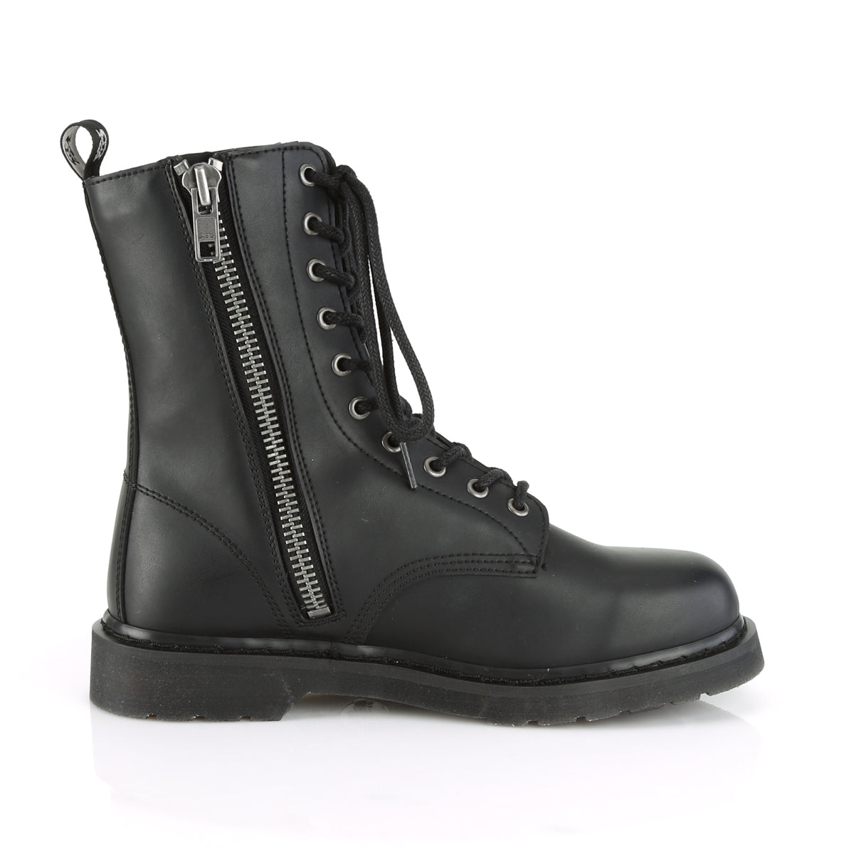 DemoniaCult Botas para hombre BOLT-200 Blk Leather Vegan