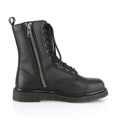 DemoniaCult Botas para hombre BOLT-200 Blk Leather Vegan