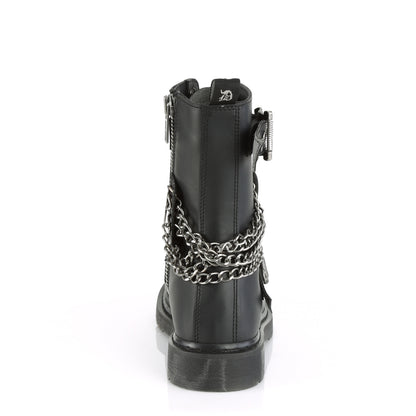 DemoniaCult Botas para hombre BOLT-250 BLK de cuero vegano