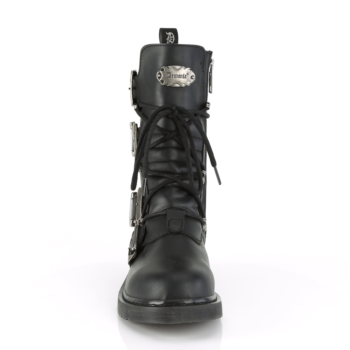 DemoniaCult Botas para hombre BOLT-265 BLK de cuero vegano