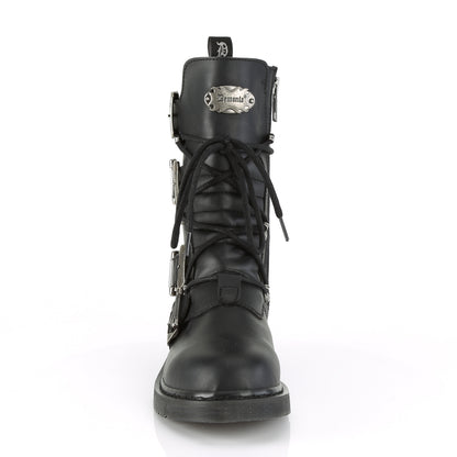 DemoniaCult Botas para hombre BOLT-265 BLK de cuero vegano