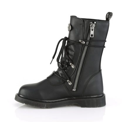 DemoniaCult Botas para hombre BOLT-265 BLK de cuero vegano