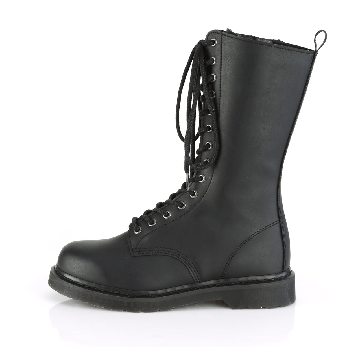 DemoniaCult Botas para hombre BOLT-300 Blk Leather Vegan
