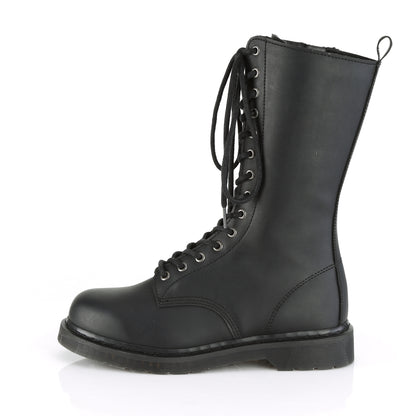 DemoniaCult Botas para hombre BOLT-300 Blk Leather Vegan
