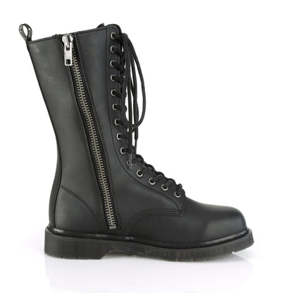 DemoniaCult Botas para hombre BOLT-300 Blk Leather Vegan
