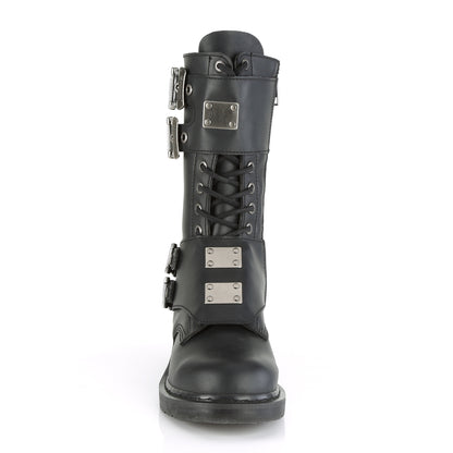 DemoniaCult Botas para hombre BOLT-345 BLK de cuero vegano