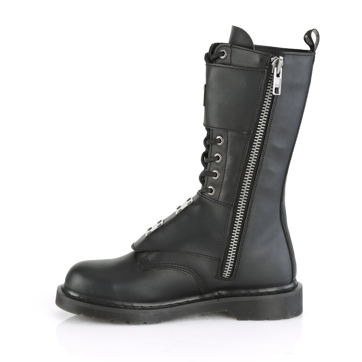 DemoniaCult Mens Boots BOLT-345 Blk Vegan Leather
