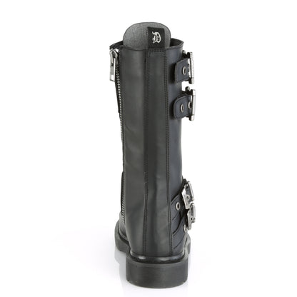 DemoniaCult Botas para hombre BOLT-345 BLK de cuero vegano