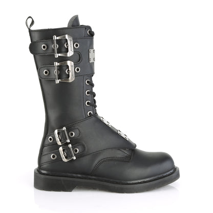 DemoniaCult Botas para hombre BOLT-345 BLK de cuero vegano