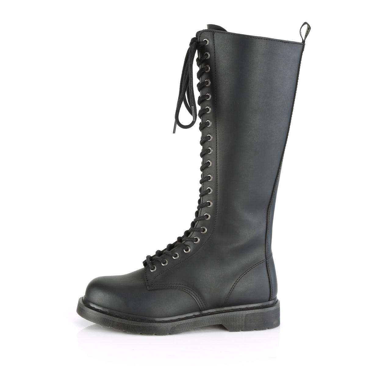 DemoniaCult Botas para hombre BOLT-400 BLK de cuero vegano