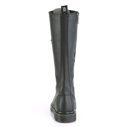 DemoniaCult Botas para hombre BOLT-400 BLK de cuero vegano