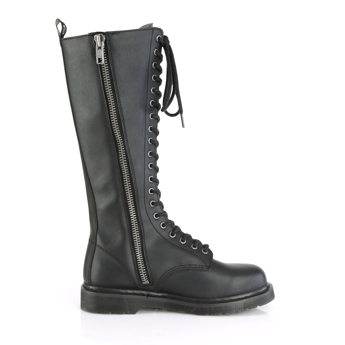 DemoniaCult Botas para hombre BOLT-400 BLK de cuero vegano