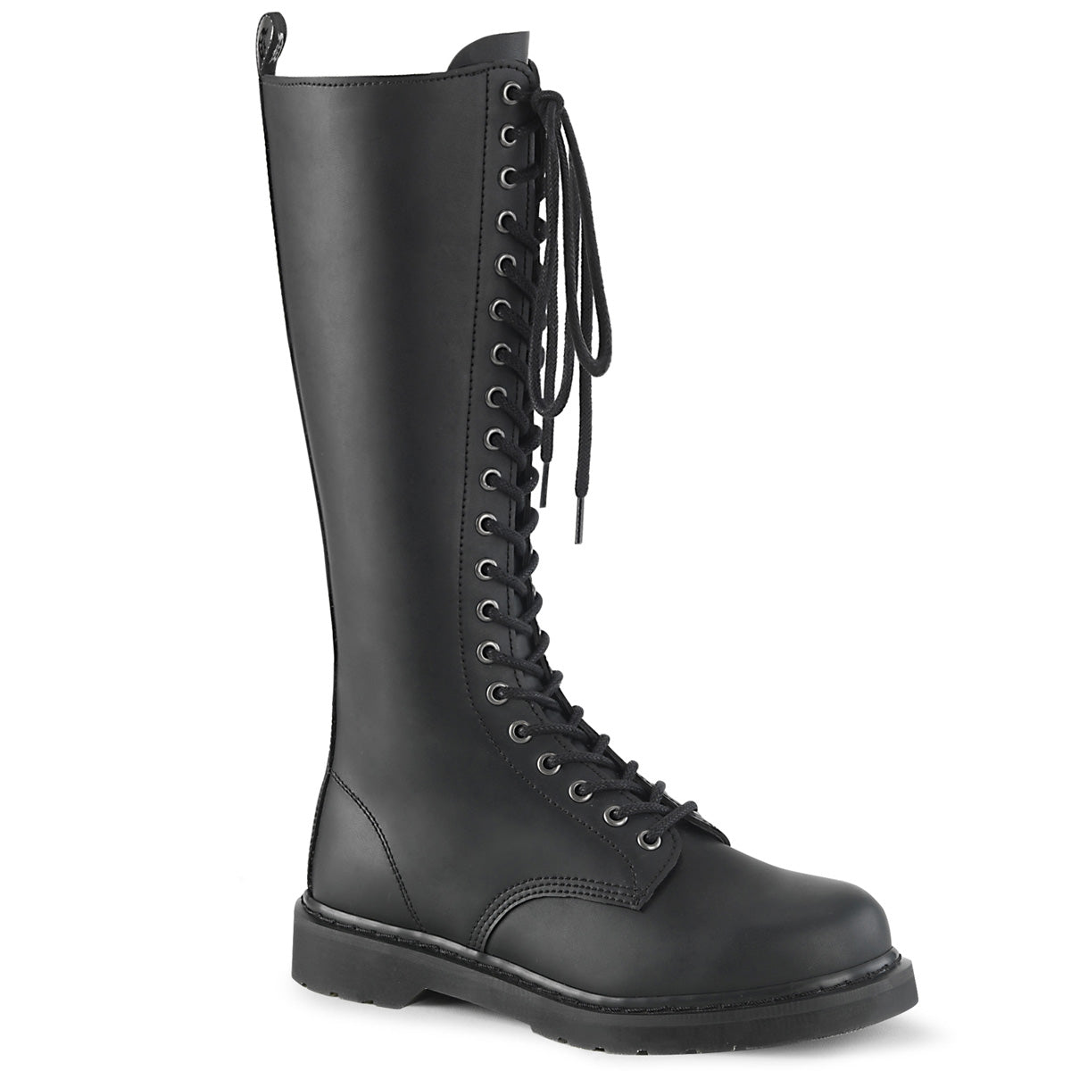 DemoniaCult Botas para hombre BOLT-400 BLK de cuero vegano