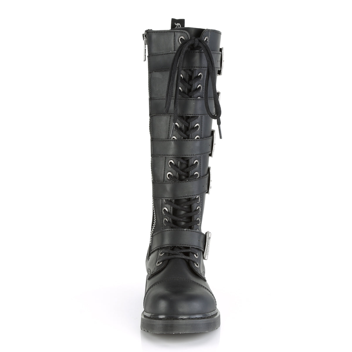 DemoniaCult Botas para hombre BOLT-425 BLK de cuero vegano