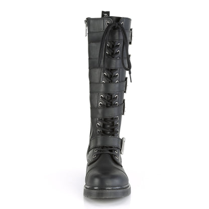 DemoniaCult Botas para hombre BOLT-425 BLK de cuero vegano